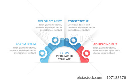 Infographic Template with 4 Steps Infographic Template with 4 Steps 107188876