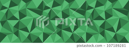 Green geometric seamless background or border with triangles, vector Green geometric seamless background or border with triangles, vector 107189281