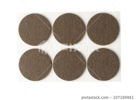 Adhesive Felt Pads Floor Protectors Isolated, Anti-Skid Felt Stickers for Chair Legs, Anti-Noise Coating Adhesive Felt Pads Floor Protectors Isolated, Anti-Skid Felt Stickers for Chair Legs, Anti-Noise Coating 107189981