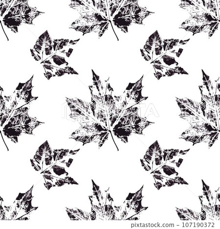 Ink messy drops leaves illustration. Print for cloth design, textile, fabric, wallpaper Ink messy drops leaves illustration. Print for cloth design, textile, fabric, wallpaper 107190372