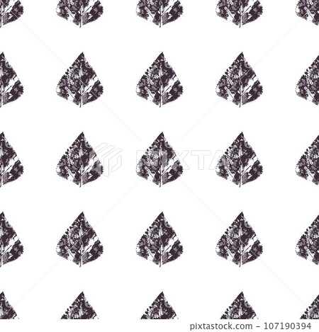 Ink messy drops leaves illustration. Print for cloth design, textile, fabric, wallpaper 107190394