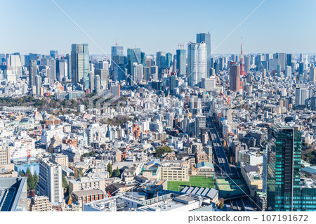 "Tokyo" Cityscape and cityscape in the direction of Roppongi seen from Shibuya Sky 107191672