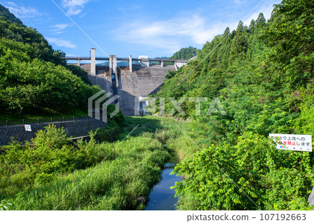 愛鶴水壩仲夏風景 秩父市上吉田市 愛鶴水壩仲夏風景 秩父市上吉田市 107192663