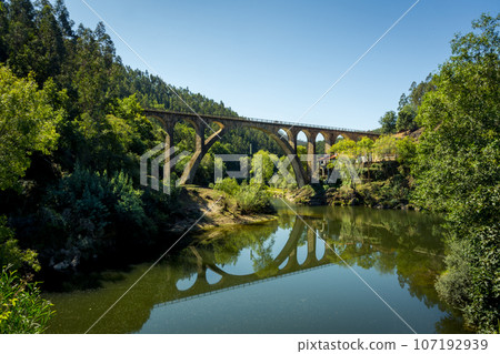 Old railway bridge in Sever do Vouga 107192939