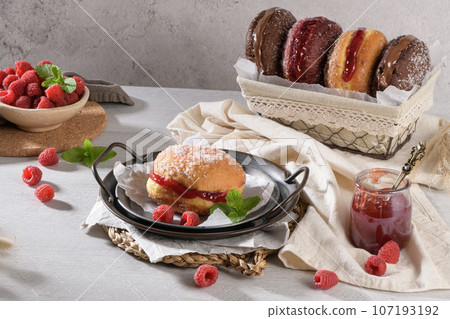 Portuguese fried dough with sugar Portuguese fried dough with sugar 107193192