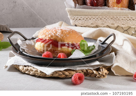Portuguese fried dough with sugar 107193195