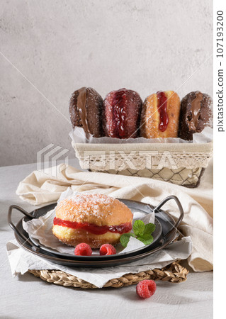 Portuguese fried dough with sugar Portuguese fried dough with sugar 107193200