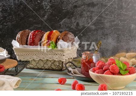 Portuguese fried dough with sugar Portuguese fried dough with sugar 107193215