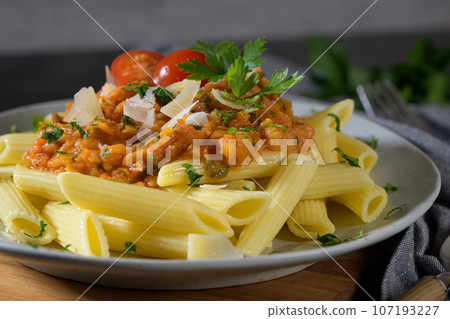 Vegetarian lentil Bolognese 107193227
