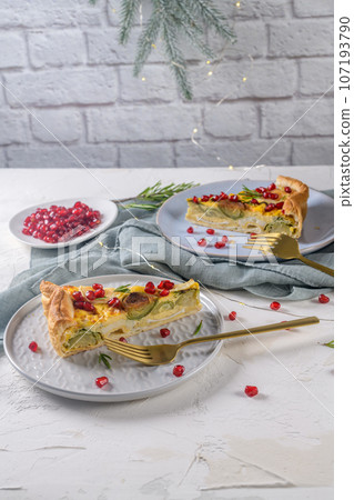 Homemade vegetable quiche 107193790