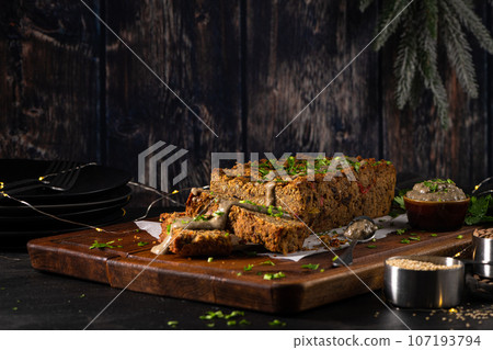 Christmas lentils loaf Christmas lentils loaf 107193794
