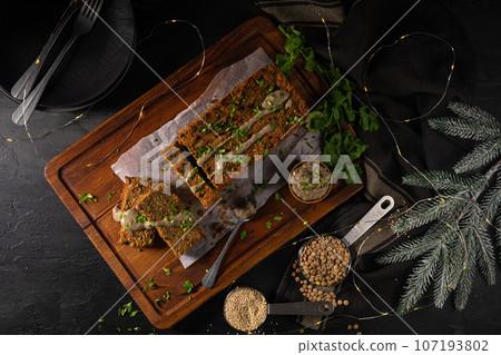 Christmas lentils loaf Christmas lentils loaf 107193802