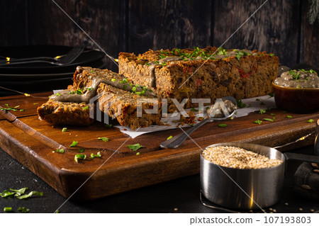 Christmas lentils loaf Christmas lentils loaf 107193803