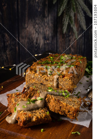 Christmas lentils loaf Christmas lentils loaf 107193804