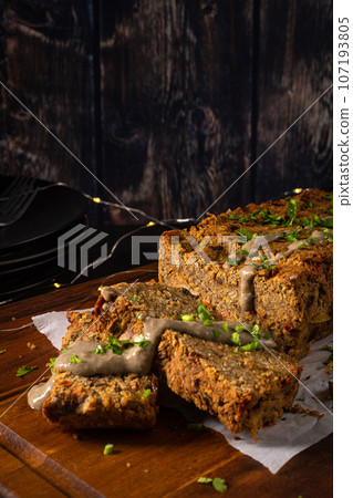 Christmas lentils loaf 107193805