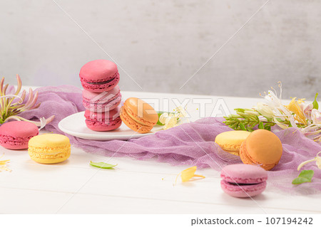 French sweet macarons French sweet macarons 107194242
