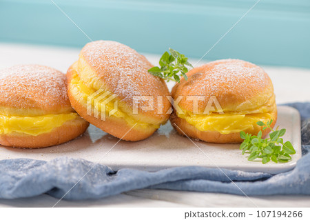Portuguese fried dough with sugar 107194266
