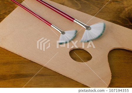 Painting brushes and art pallete Painting brushes and art pallete 107194355