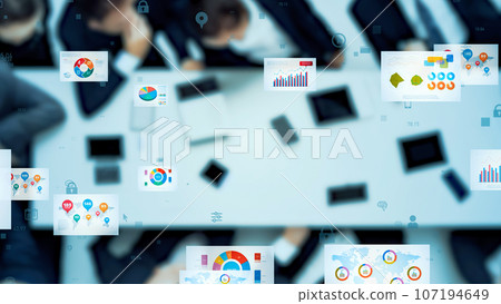 Meeting people and business documents 107194649