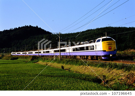 2002 8-car 485 series 3000 limited express train running on the former Tohoku Main Line 107196645