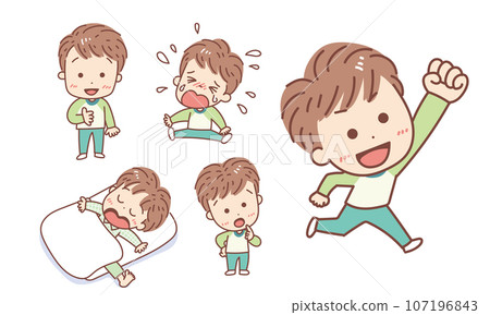 Set of cheerful boys 107196843