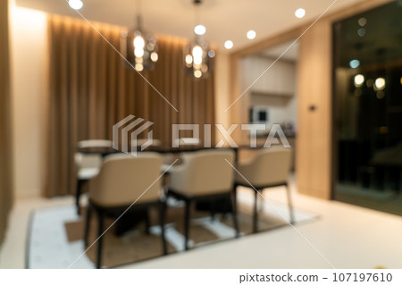 abstract blur dining table at home 107197610