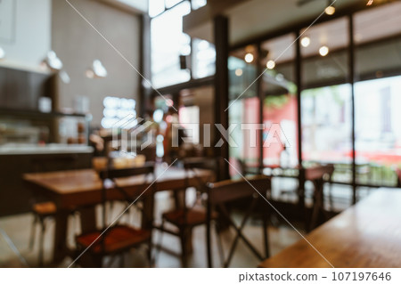 abstract blur restaurant cafe and coffee shop 107197646