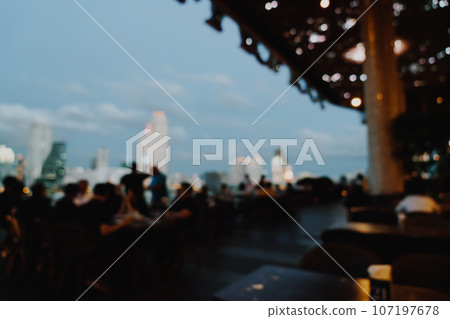 abstract blur night bar and restaurant for background abstract blur night bar and restaurant for background 107197678
