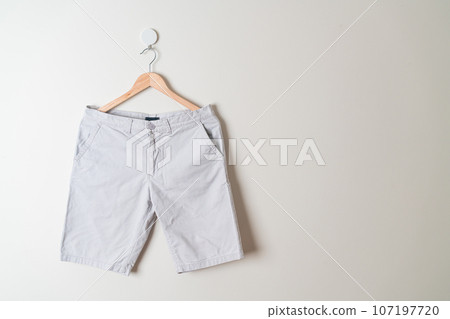 short pants hanging on wall short pants hanging on wall 107197720