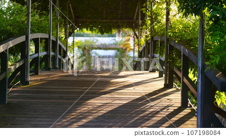 The scenery with the wooden bridge is Usu Benibashi. 107198084