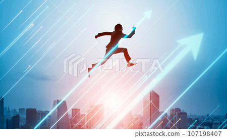 跳躍的人業務和增長 107198407