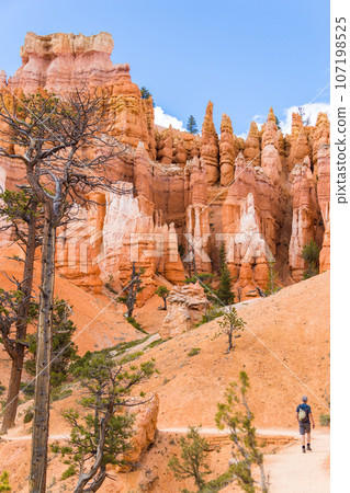 UTAH USA - MAY 26, 2015: People on hiking trip in Bryce Canyon National Park, Utah, USA UTAH USA - MAY 26, 2015: People on hiking trip in Bryce Canyon National Park, Utah, USA 107198525