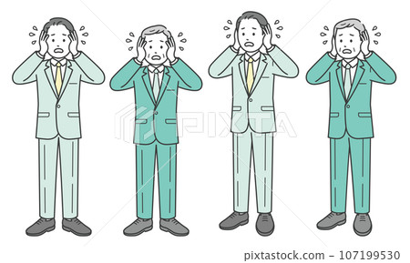 A troubled and anxious businessman A troubled and anxious businessman 107199530