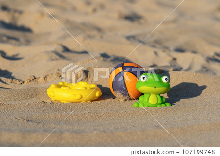 Children's toys for playing on the sand. Childrens items Children's toys for playing on the sand. Childrens items 107199748