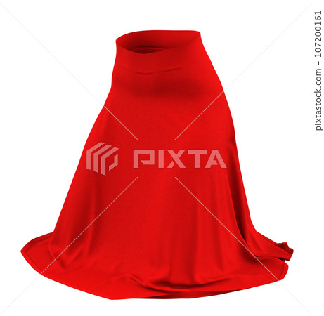 3D Red skirt in sit pose 107200161