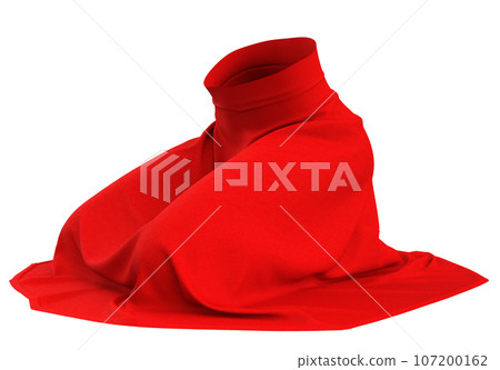 3D Red skirt in sit pose 3D Red skirt in sit pose 107200162