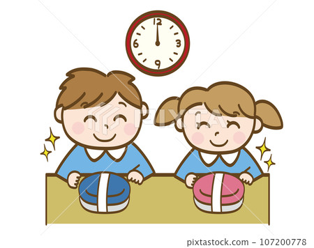 期待午餐盒的男孩女孩_幼兒園孩子們的兄弟姐妹 期待午餐盒的男孩女孩_幼兒園孩子們的兄弟姐妹 107200778