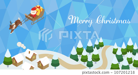 Christmas background illustration with Santa Claus_Blue Christmas background illustration with Santa Claus_Blue 107201218