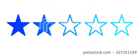 藍色漸層兩星標記 107201599