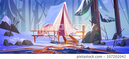 Winter camping and outdoor recreation. 107202042
