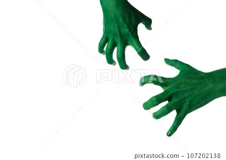 PNG green zombie hands isolated on white background. PNG green zombie hands isolated on white background. 107202138