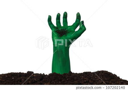 PNG, zombie hands sticking out of the ground, isolated on white background. PNG, zombie hands sticking out of the ground, isolated on white background. 107202140