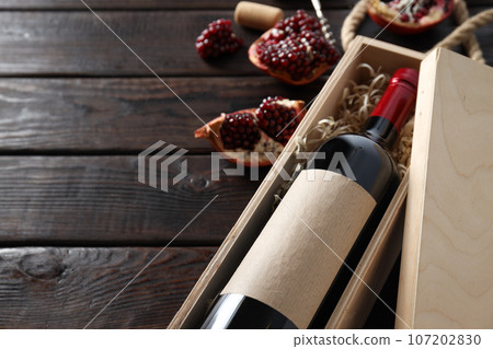 Pomegranate wine, gourmet alcohol drink, delicious beverage Pomegranate wine, gourmet alcohol drink, delicious beverage 107202830