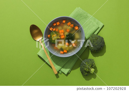 Vegetable soup, healthy nutrition and healthy lifestyle, homemade Vegetable soup, healthy nutrition and healthy lifestyle, homemade 107202928