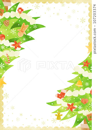 Christmas tree frame 107203374