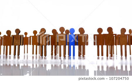 Little plastic blue toy figure stand out Little plastic blue toy figure stand out 107204750