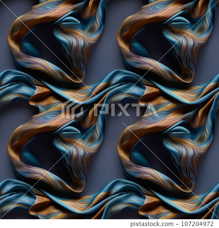Patterned silk scarf seamless background material AI image 107204972