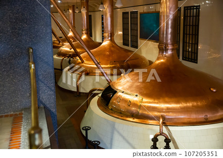 Retro copper distillery tanks Retro copper distillery tanks 107205351
