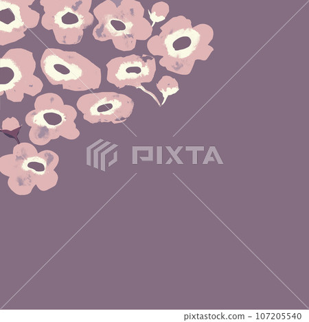 Hand-drawn watercolor flower bouquet for a design background with a gentle handmade feel 107205540