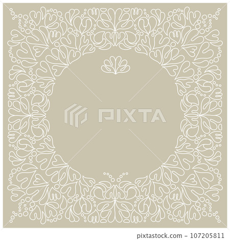 Graphic frame with many hearts. Template vector illustration. 107205811